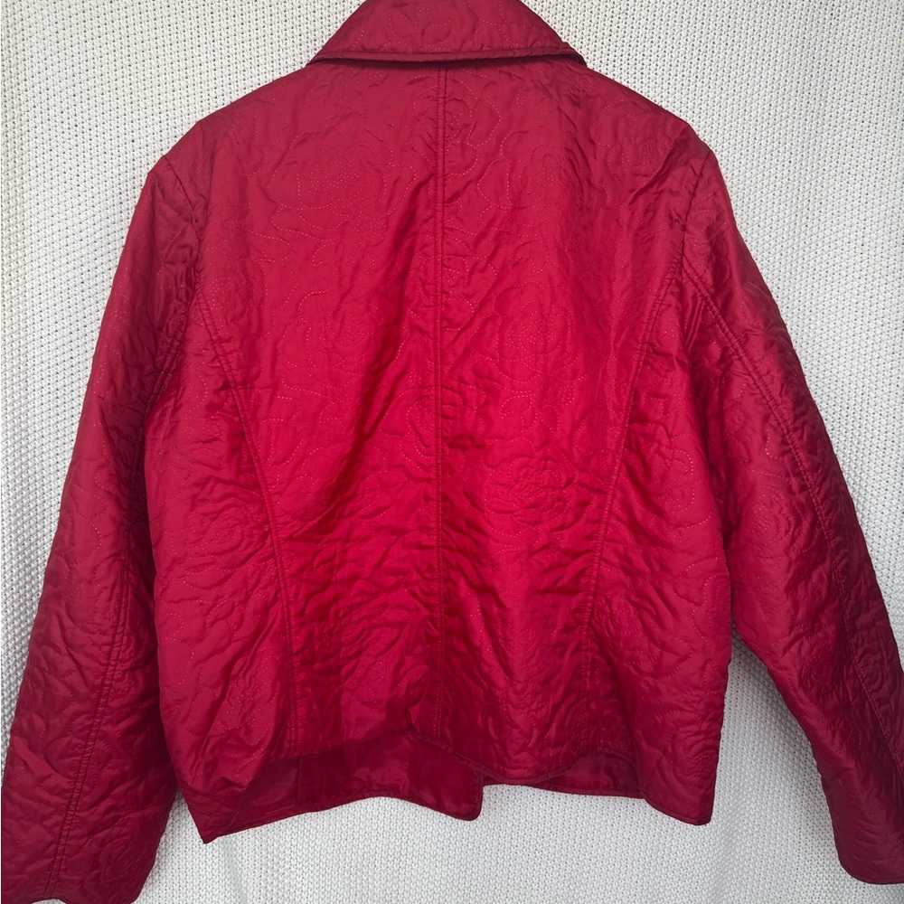Chic Red Quilted Puffer Jacket - image 11